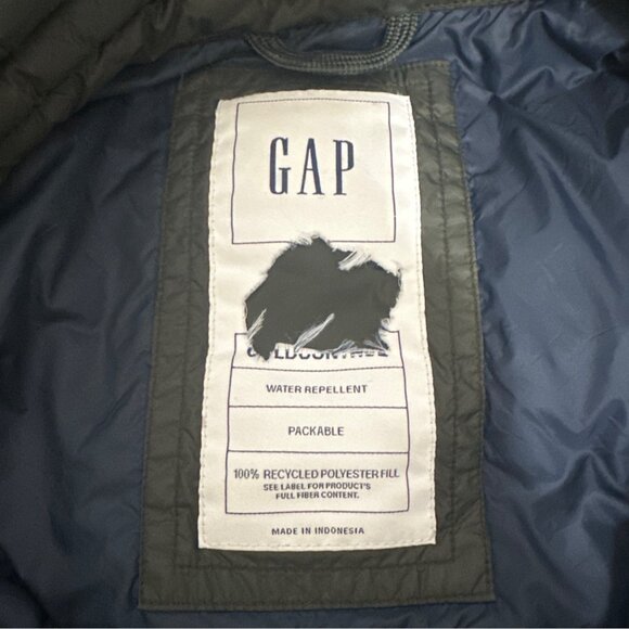 Gap Men's ColdControl Lightweight Puffer Nylon Black Grass Size Small Gorpcore - Picture 4 of 7
